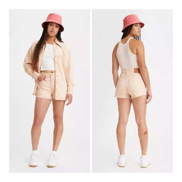 NEW Women's Levi's Fresh Produce Collection 501 Original Fit High Rise Shorts 32 - Picture 1 of 13